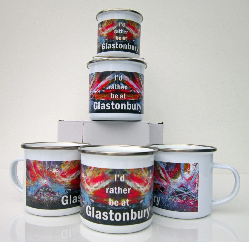 Glastonbury mugs with print