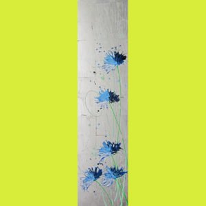 Alce Harfield painting c2021 - Blue Soul (with sliver leaf)