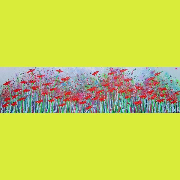 c2023 - Wild poppy rhythms Painting by Alce Harfield