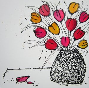 2228 Vase of Sunshine (with resin details on blooms