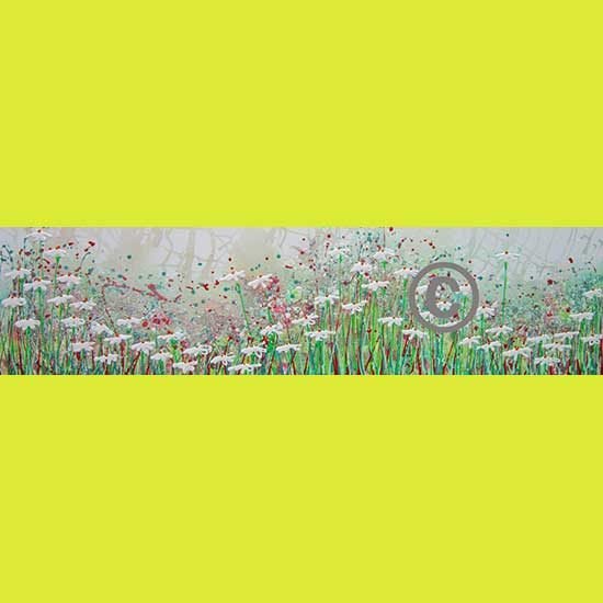 2289 Raspberry Green (with glitter, bee and tiny gold stars) 16x60”