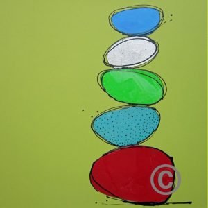 2317 A Stolen Moment (with silver leaf and resin finish)