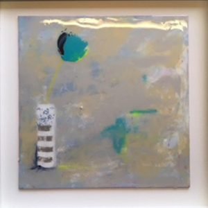 2348 Calm (coated in resin, framed in white) 50x50cm