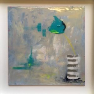 2349 Love (coated in resin, framed in white) 50x50cm