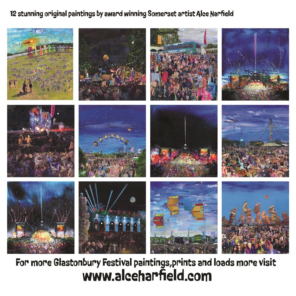 (Unofficial) Glastonbury Festival Calendar 2024 Alce Harfield Artworks
