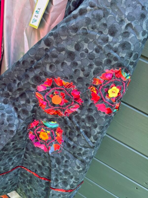 blue kimono sleeve detail free size £200.00